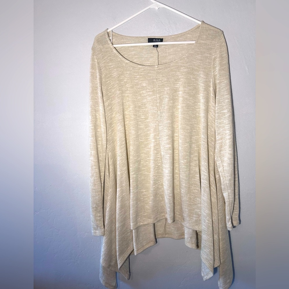 A.n.a Beige Women Tunic Size Large